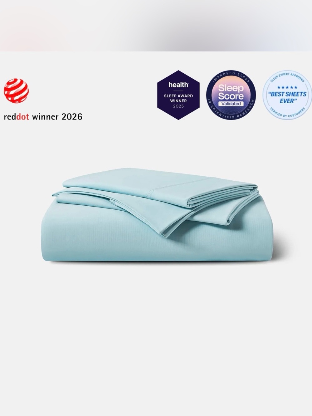 REST Evercool Cooling Sheets in Snow Aqua Blue - King + Queen